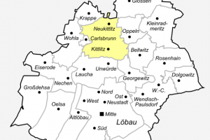 Lage von Kittlitz auf dem Gebiet der Stadt Löbau